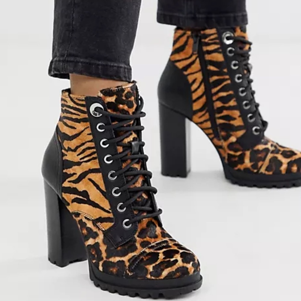 Aldo animal print heel boot